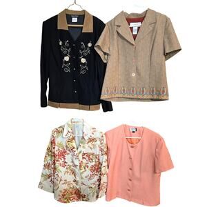 Women's 12 Large Blazer Suit Separate Jacket Top Wholesale Bulk Lot of 4 L